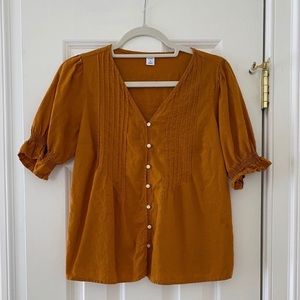 Old Navy M burnt orange short sleeve blouse